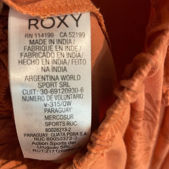 Roxy - Open Back Coral floral Jumper Size L - Picture 5 of 6